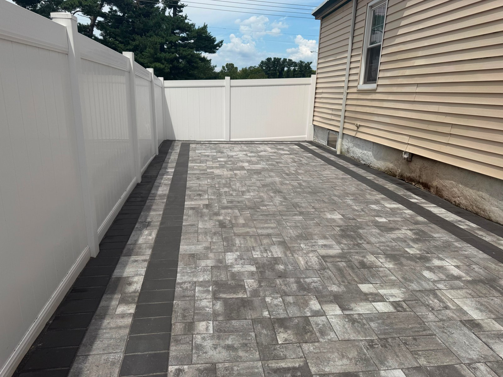 Landscaping project, stonework